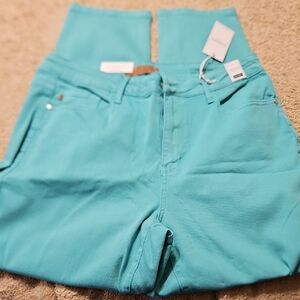 Judy Blue Women's High Rise Turquoise Jeans
